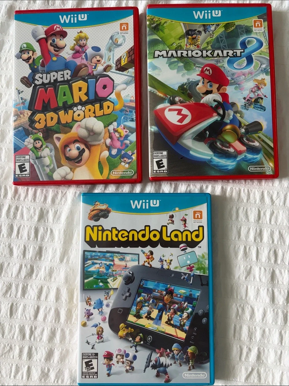 Wii U Super Mario 3D Land, Mario Kart 8, Nintendo Land